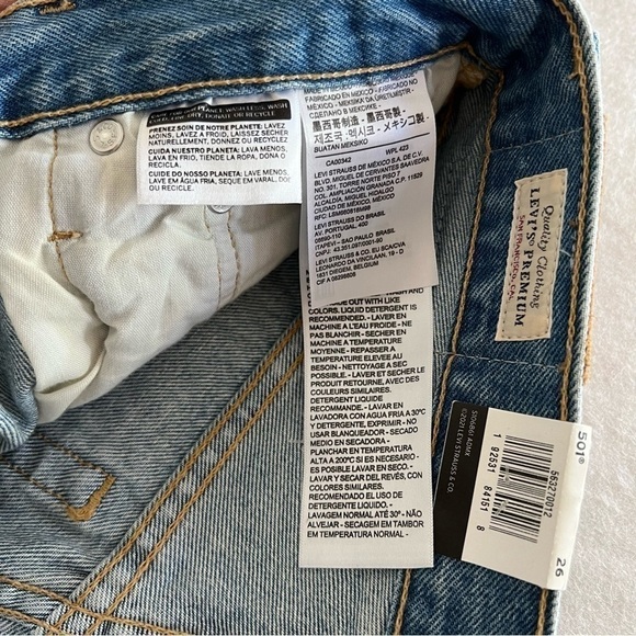 Levi's 501 High Rise Shorts in Fault Line - Picture 15 of 16
